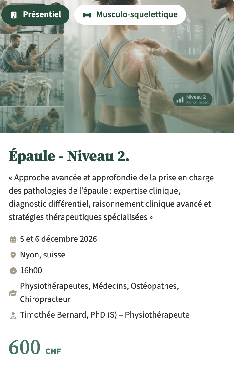 Épaule Niveau 2
