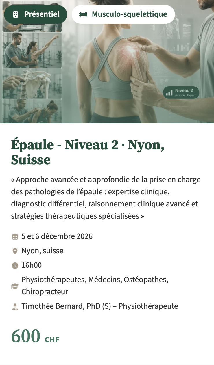 Épaule Niveau 2 - Nyon, Suisse
