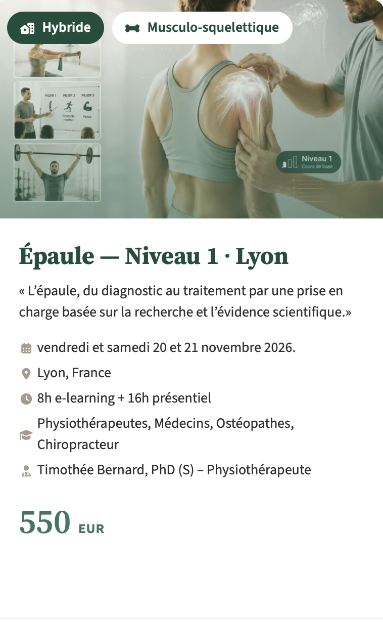 Épaule Niveau 1 - Lyon, France